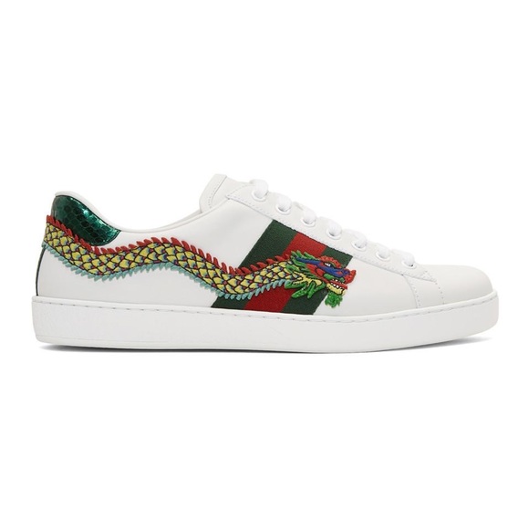 SOLD. BNIB Gucci Ace Embroidered Dragon Sneakers - Picture 3 of 6